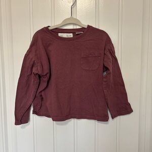 Zara Maroon Long Sleeve Shirt